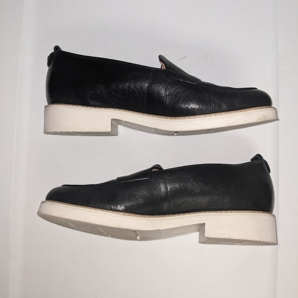 NATURALIZER Leather Loafers Black with White Soles 6 TAYLIN - Picture 3 of 7